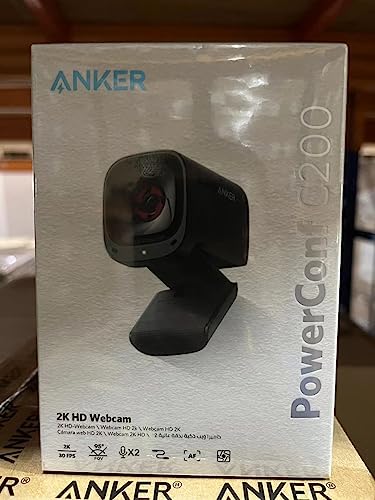 Anker PowerConf C200 2K Webcam for PC, Webcam for Laptop, Computer Camera, with AI-Noise Canceling Microphones, Stereo Mics, Adjustable Field of View, Low-Light Correction, Built-in Privacy Cover