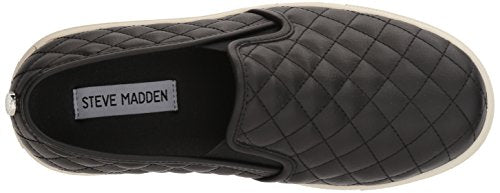 Steve Madden Women's Ecentrcq Slip-On Fashion Sneaker,Black,8 M US