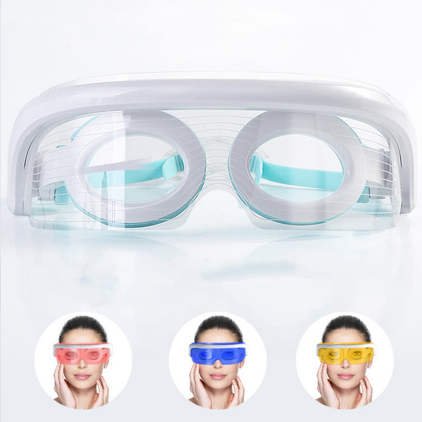 LED Photon Eye Massager Light Therapy Anti Aging Eye Skin Tighten Vibration Beauty Device Hot Compress Relaxing Muscle Blindfold
