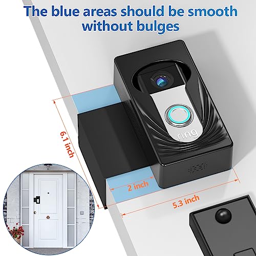 Trushome Doorbell Mount for Ring/Blink/Eufy Wireless Video Doorbell, Compatible with Ring Doorbell 4/3/2/1, No Drill Anti Theft Doorbell Mount Camera Mount with Double Screw Fixing, Black
