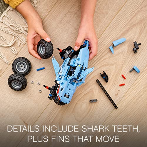 LEGO Technic Monster Jam Megalodon 42134 Model Building Kit; A 2-in-1 Build for Kids Who Love Monster Truck Toys; Kids Will Love Racing This Cool Shark Vehicle; for Ages 7+ (260 Pieces)