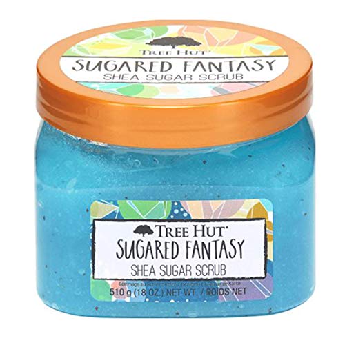 TREE HUT Sugared Fantasy Shea Sugar Scrub 18 Oz! Formulated With Real Sugar, Certified Shea Butter And Blueberry Extract! Exfoliating Body Scrub That Leaves Skin Feeling Soft & Smooth! (Sugared Fantasy)