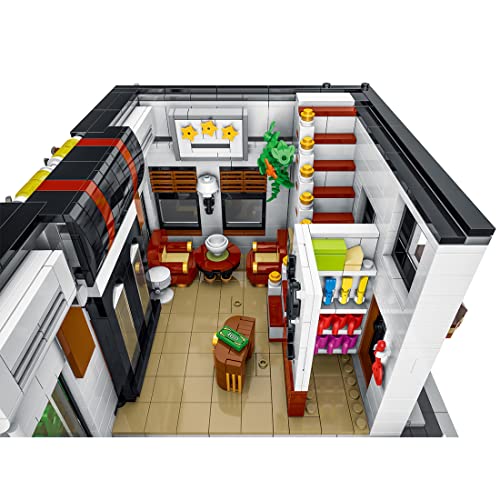 PEXL Modular Building Sets, 4039 Pieces Seafood Restaurant Model Kit Compatible with Lego Modular Buildings
