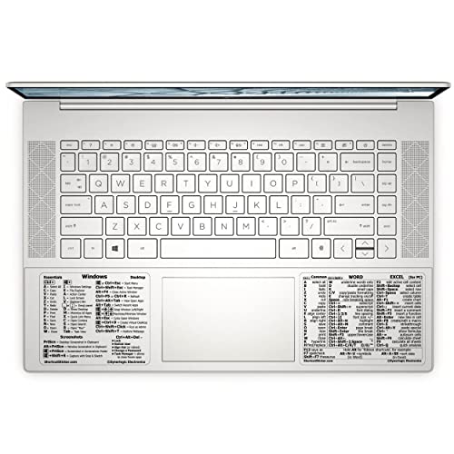 SYNERLOGIC Windows + Word/Excel (for Windows) Quick Reference Guide Keyboard Shortcut Stickers, No-Residue Vinyl (Clear/Large/Combo)