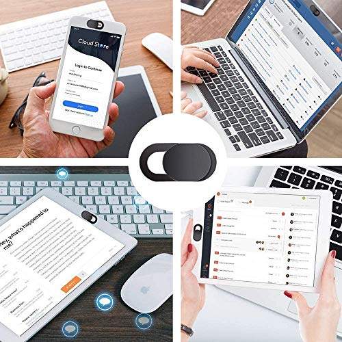 Natipo Webcam Cover, Camera Cover Slide, Ultra-Thin Webcam Cover Slide Compatible for Laptop Desktops, MacBook, PC, Tablet, Cell Phone and More Accessories -Protect Your Privacy Security (3-Pack)