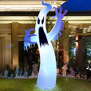 TOLOCO 12 FT Halloween Inflatable Ghost, Inflatable Halloween Decorations Outdoor and Indoor, Halloween Blow up Yard Decorations, Halloween Decor with LED Lights
