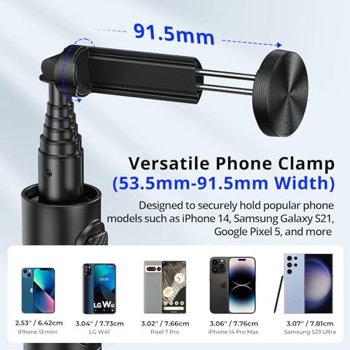 SYNCWIRE 55" Selfie Stick Tripod, All-in-one Extendable Aluminum Phone Tripod with Rechargeable Bluetooth Remote, Compatible with iPhone, Samsung, Google, LG, Sony and More (4.7-7 inch Smartphones)