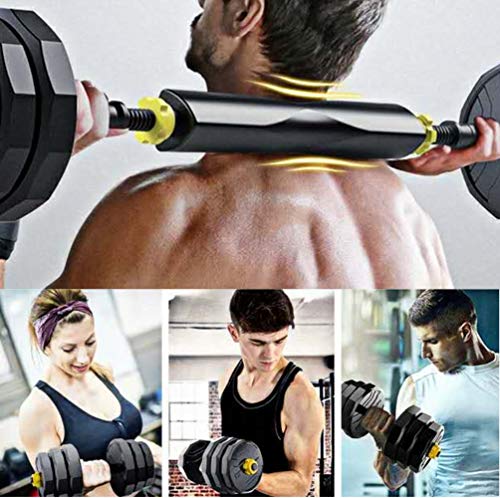 IRUI Free Weights Dumbbells Set, Adjustable Fitness Dumbbells Set with Connecting Rod Can Be Used As Barbell for Gym Work Out Home Training Suitable for Men and Women 22Lbs/10KG (2Pair)