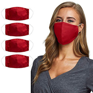 Fashion Washable Reusable Contoured Mask set of Four Free Size