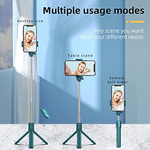 [2021 Upgraded] MQOUNY Selfie Stick, Handheld Tripod with Detachable Wireless Remote and Tripod Stand Compatible with iPhone 12 11 pro Xs Max Xr X 8 7 6 Plus, Android Samsung Smartphone