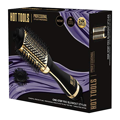 HOT TOOLS Professional 24k Gold Charcoal Infused One-step Blowout Styler