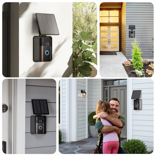 2023 Upgrade Solar Charger Doorbell Mount Compatible with Video Doorbell (2020 Release), KIMILAR 2.9W/5V Outputs Fast Charger with Adjustable Waterproof Solar Panel for Outdoor