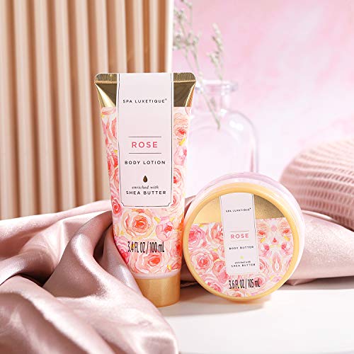 Spa Baskets for Women, Spa Luxetique Spa Gifts for Women, 8pcs Rose Bath Gift Set Includes Bath Bombs, Bath Salts, Bubble Bath, Christmas Gifts Set for Women Mom