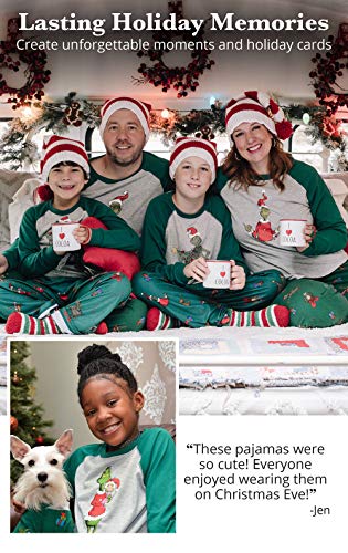 PajamaGram Fun Holiday Grinch Pajamas - Family PJs, Gray, Women's, M, 8-10