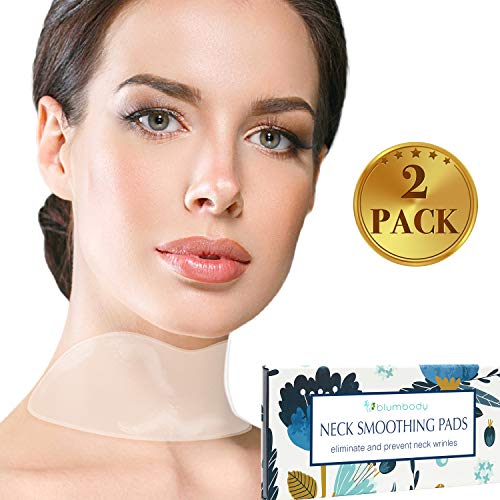Blumbody Neck Wrinkle Pads - Set of 2 Silicone Patches for Wrinkles Treatment and Prevention - Reusable Pad Anti Wrinkle Remover for Collette