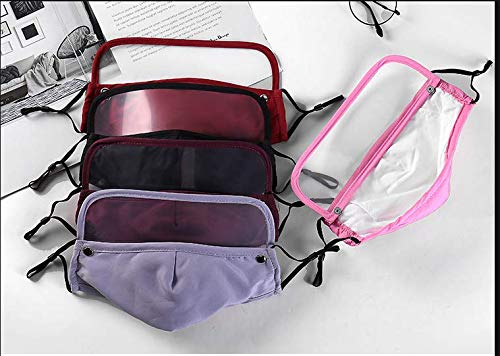 6 Pack Protective Covers with 20 Cotton Filter Sheet,Washable Reusable Protection Cover with Protective Glasses Breathing Valve