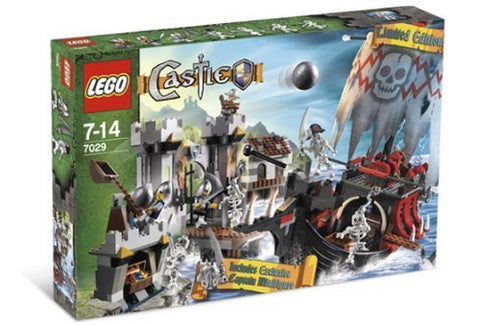 Lego Castle Exclusive Set Skeleton Ship Attack with Exclusive Skeleton Pirate Captain Minifigure #7029