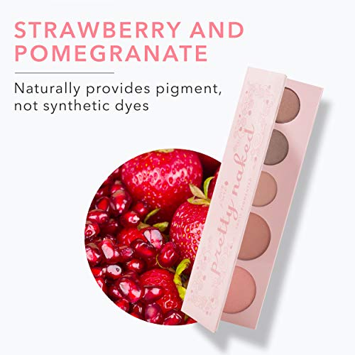100% PURE Pretty Naked Palette (Fruit Pigmented), Everyday Makeup Palette w/ 3 Eyeshadows, Blush, Face Highlighter, Natural Makeup Look, Vegan Makeup (Soft, Neutral Tones)