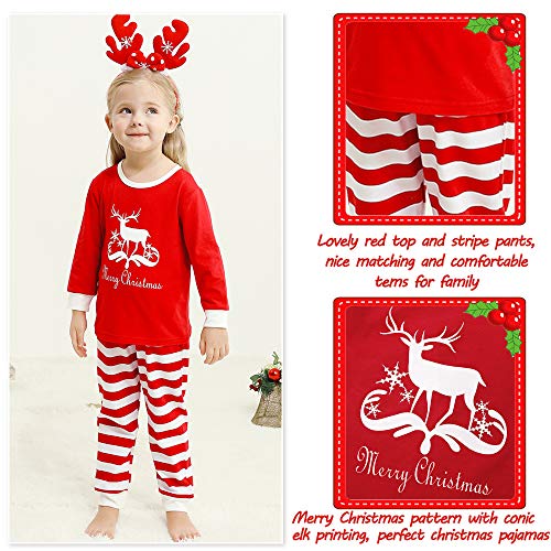 Matching Family Pajamas Christmas Pjs Sets Holiday Sleepwear Outfits Cute Pjs Pants 2 PCs Couple Christmas Pajamas for Women, Size Small