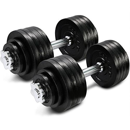 Yes4All Adjustable Dumbbells - 105 lb Dumbbell Weights (Pair)