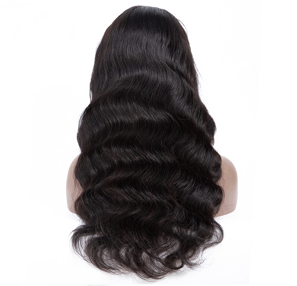 Real shot Europe and America ladies temperament free big wave long curly hair fluffy black front lace chemical fiber wig headgear