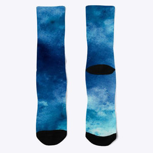 Mars in Blue Crew Socks