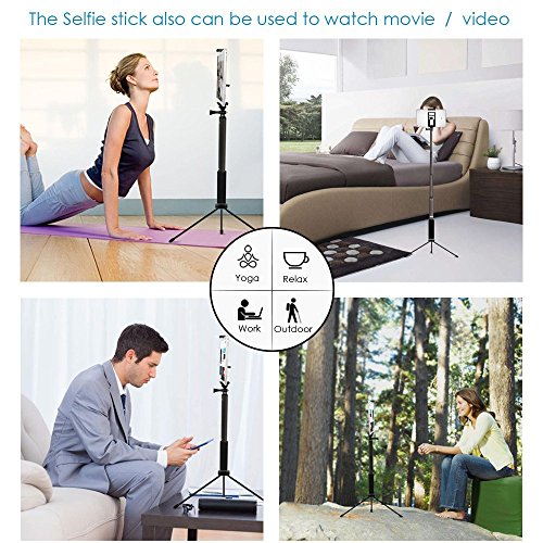 Bluetooth Selfie Stick with Tripod, Remote 59Inch MFW Extendable Monopod with Tripod Stand for iPhone 12/12PRO /11/11PRO/X/XS max/XR/XS/8/7/6/Plus,Tablet,Samsung S7/S8/S9,Android,GoPro Cameras