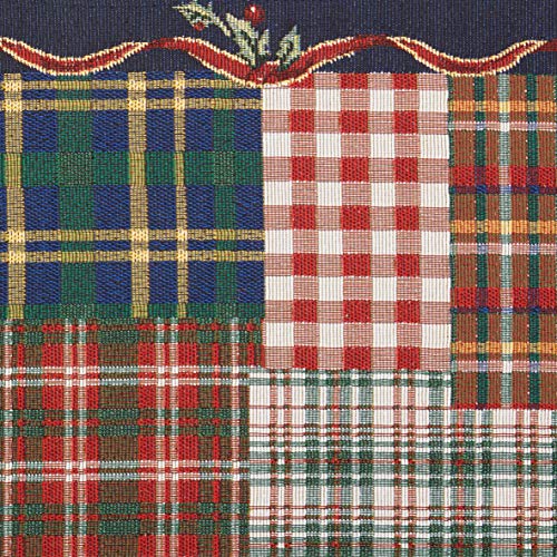 Homvare Christmas Table Setting Full Length Runner for Holiday Dinner, Friends & Family Gathering, Festivities, Cocktail Parties, Home Décor, Woven Tapestry 13”x72”