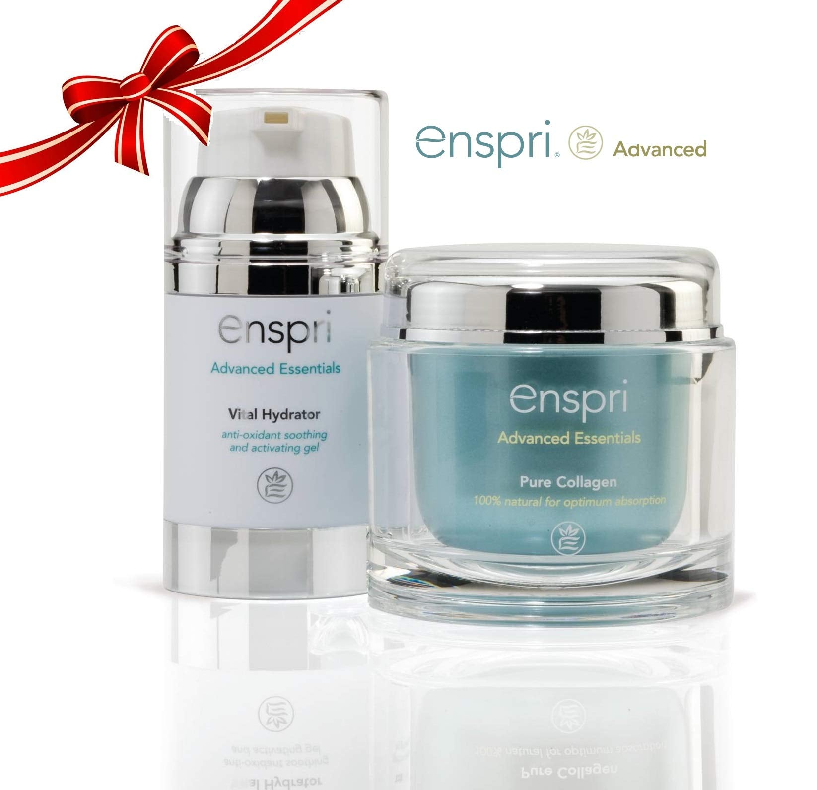 Enspri® Ultra PURE Collagen Peptides Powder Mask: 5-Min Anti-Aging Facial Kit, 25 treatments 2 Step System including Vital Hydrator Anti-aging, reduce age spots, shrinks pores and increased elasticity
