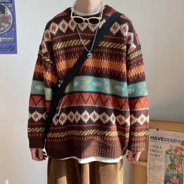 Warm Streetwear Male Knitted Sweater