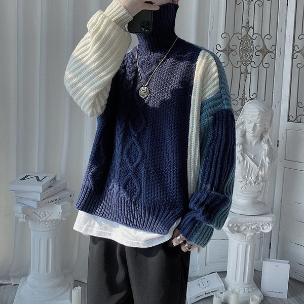 Knitted Sweater Turtleneck Collar