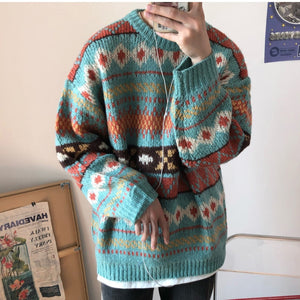 Warm Streetwear Male Knitted Sweater