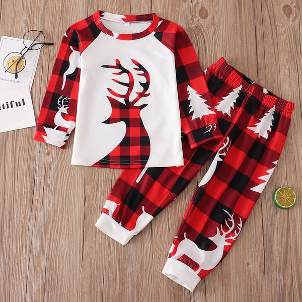 Christmas Family Matching T-shirts Pyjamas Outfits - Mom, Dad & Kids - Shirt & Baby Romper Set - Matching Family Outfits