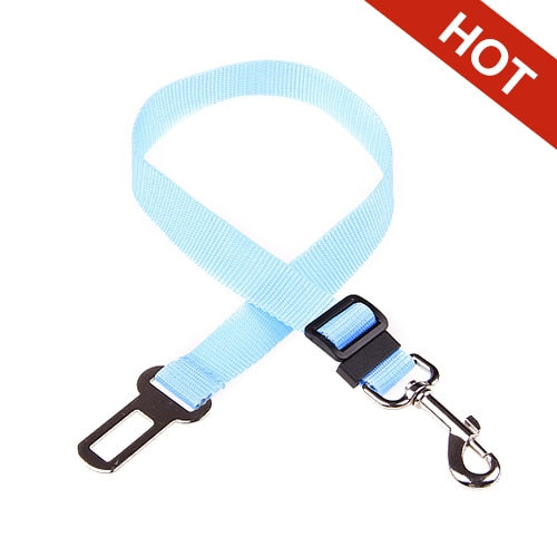 Adjustable Pet Cat Dog Car Seat  Belt Pet Seat Vehicle Dog Harness Lead Clip Safety Lever Traction Dog Collars Dogs Accessoires
