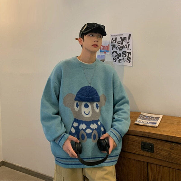 Soft Knitted Cartoon Vintage Sweater