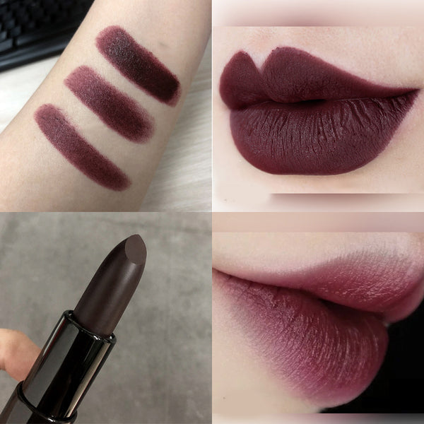 Dark Purple Chocolate Brown Matte  Lipstick