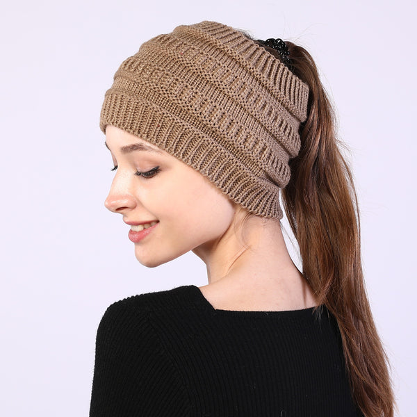 Women's Fashion Winter Hat Widened Solid Color Hair Bands
