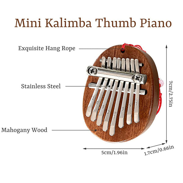 8 Keys Mini Kalimba Thumb Piano Finger Portable Wood Musical Toy Gift For Kids 8 Key Mini Kalimba Thumb Piano With Lanyard Finger Piano Portable Marimba Musical Pendant Gift