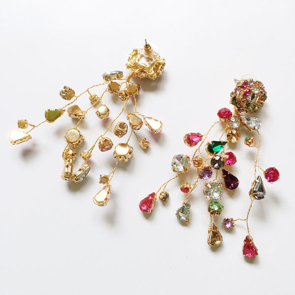 Earrings Colorful Diamond Earrings Colorful Crystal Earrings
