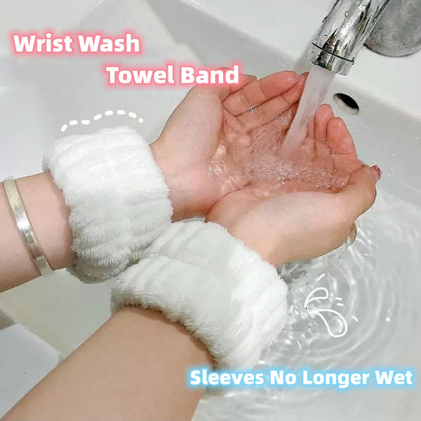 Wrist Washband Microfiber Wrist Wash Towel Band Wristbands For Washing Face Absorbent Wristbands Wrist Sweatband For Women Beauty Supplies Gadgets