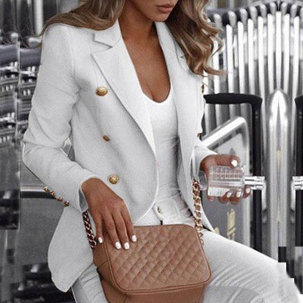 Button Ladies Blazer Woman 2019 Work Suit Women's Jacket Female Office Lady Formal Women Blazers and Jackets Female Blazer Femme