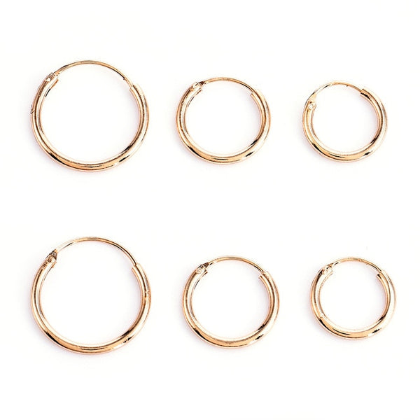 Simple Round Circle Small Ear Stud Earring