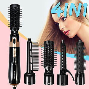 4 In1 Electric Air Hair Dryer Curler Straightener Brush Comb Styling Tool Multifunction Electric Blow Dryer Hair Brush Roller