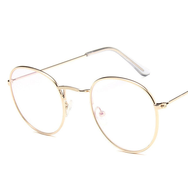 Leon Lion Mirror Metal Sunglasses Women Vintage Brand Designer Flat Round Glasses