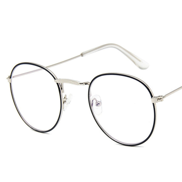 Leon Lion Mirror Metal Sunglasses Women Vintage Brand Designer Flat Round Glasses