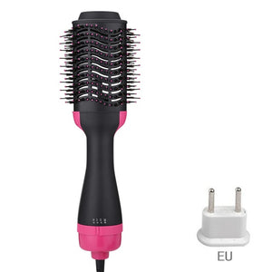 2 in 1 Multifunctional Hair Dryer & Volumizer Rotating Hair Brush Roller Rotate Styler Comb Styling Straightening Curling Iron